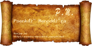 Psenkó Menodóra névjegykártya