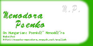 menodora psenko business card